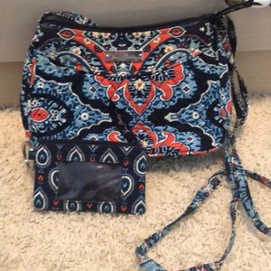 Vera Bradley mini cross body and matching wallet